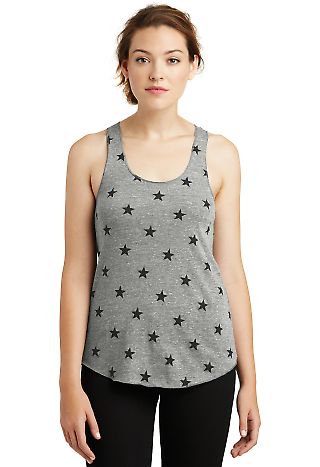 Alternative Apparel AA1927P Ladies Meegs Printed R in Eco grey stars front view