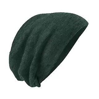 DT618 District - Slouch Beanie Forest Grn Hth front view