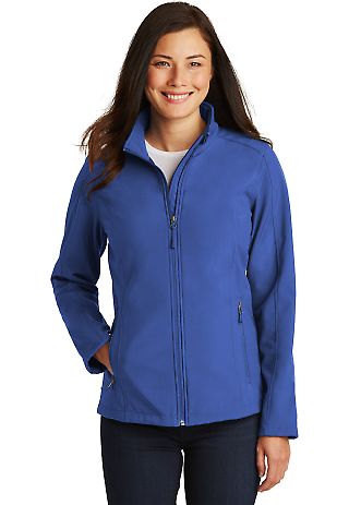Port Authority L317 Ladies Core Soft Shell Jacket in True royal front view