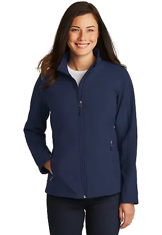  Port Authority L317 Ladies Core Soft Shell Jacket in Dress blue nvy front view