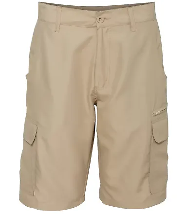 B9803 Burnside - Microfiber Shorts Khaki front view