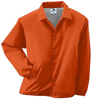 Augusta Sportswear 3100 Nylon Coach's Jacket - Lin in Orange front view
