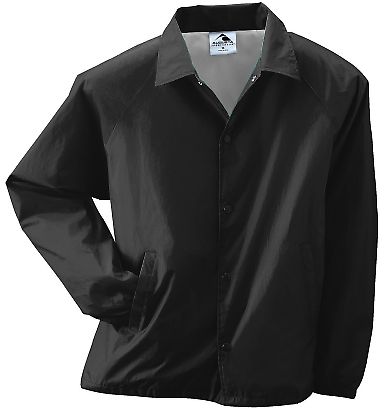 Augusta Sportswear 3100 Nylon Coach's Jacket - Lin in Black front view