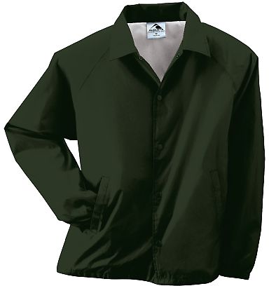 Augusta Sportswear 3100 Nylon Coach's Jacket - Lin in Olive drab green front view