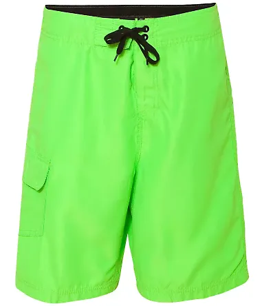 B9301 Burnside Solid Board Shorts Neon Green front view
