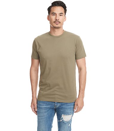 Next Level 6410 Men's Premium Sueded Crew  in Military green front view