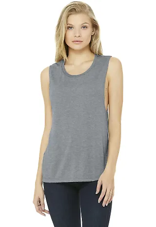 BELLA+CANVAS B8803  Womens Flowy Muscle Tank ATHLETIC HEATHER front view