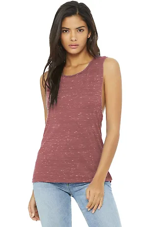 BELLA+CANVAS B8803  Womens Flowy Muscle Tank MAUVE MARBLE front view