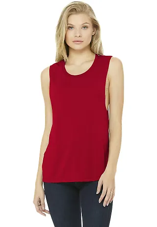 BELLA+CANVAS B8803  Womens Flowy Muscle Tank RED front view