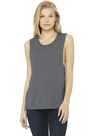 BELLA+CANVAS B8803  Womens Flowy Muscle Tank STORM front view