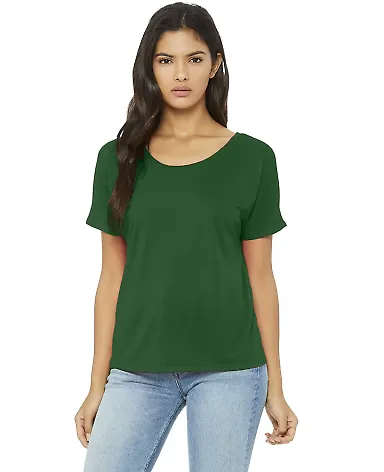 BELLA 8816 Womens Loose T-Shirt in Kelly front view
