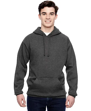 8815 J. America - Tailgate Hooded Sweatshirt Charcoal Heather front view
