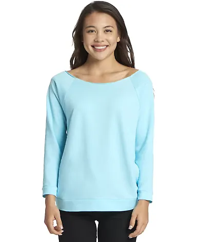 Next Level 6951 Terry Raw-Edge 3/4-Sleeve Raglan  in Cancun front view