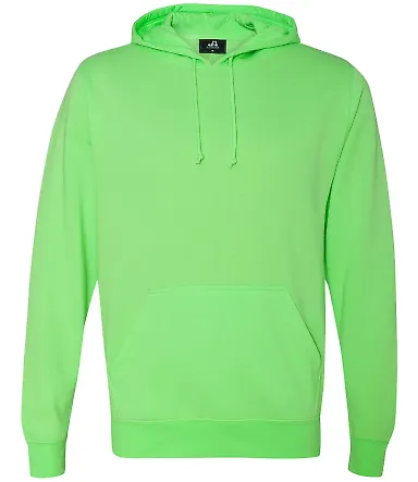 8620 J. America - Cloud Fleece Hooded Pullover Swe in Neon green front view