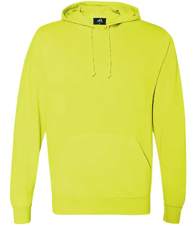 8620 J. America - Cloud Fleece Hooded Pullover Swe in Neon yellow front view