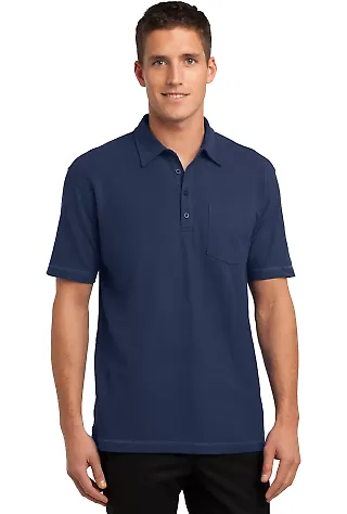 K559 Port Authority® Modern Stain-Resistant Pocke Navy front view