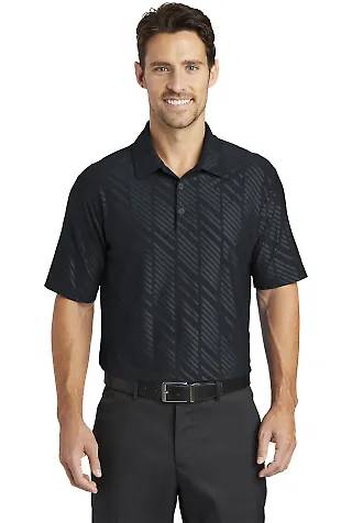 632412 Nike Golf Dri-FIT Embossed Polo Black front view