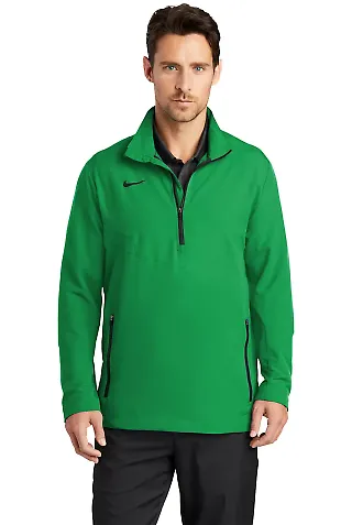 578675 Nike Golf 1/2-Zip Wind Shirt Lucky Grn/Blk front view