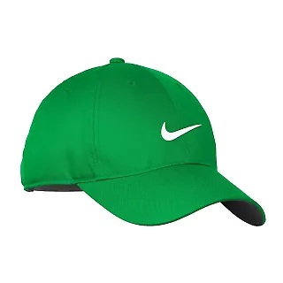 548533 Nike Golf Dri-FIT Swoosh Front Cap Lucky Green/Wh front view