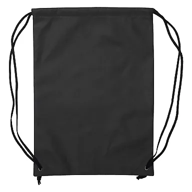 Liberty Bags A136 - Non-Woven Drawstring Backpack BLACK front view