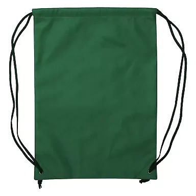 Liberty Bags A136 - Non-Woven Drawstring Backpack FOREST GREEN front view