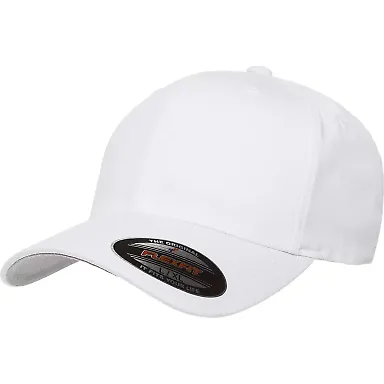 Flexfit 5001 V-Flex Twill / Structured Mid-Profile in White front view