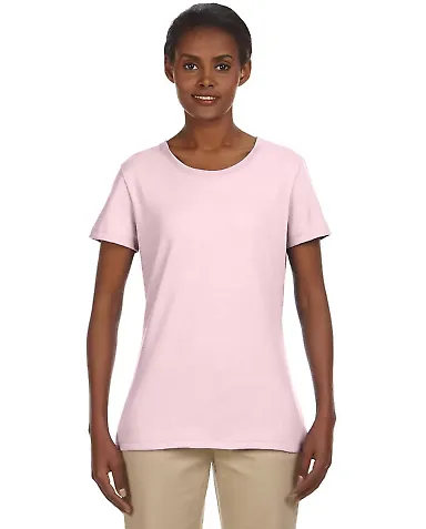 29W JERZEES - Ladies' DRI-POWER 50/50 T-Shirt Classic Pink front view