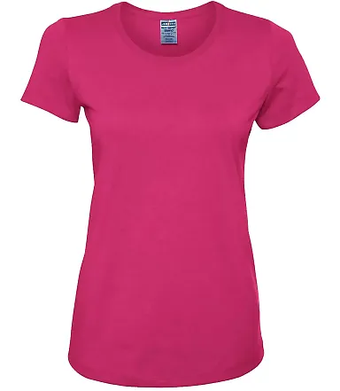 29W JERZEES - Ladies' DRI-POWER 50/50 T-Shirt Cyber Pink front view