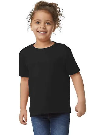 5100P Gildan - Toddler Heavy Cotton T-Shirt in Black front view