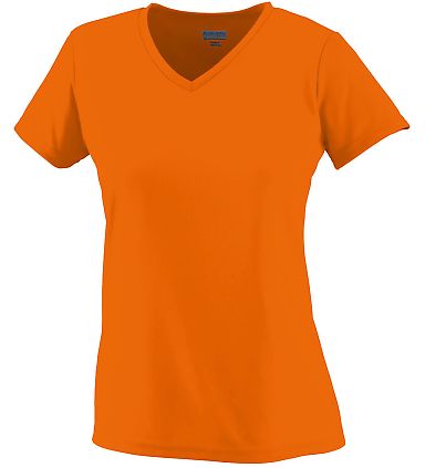 1790 Augusta Sportswear Women's Wicking T-Shirt in Power orange front view