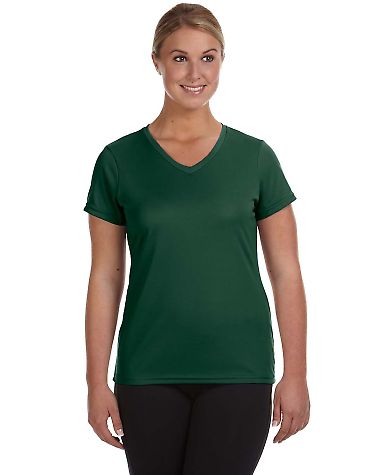 1790 Augusta Sportswear Women's Wicking T-Shirt in Dark green front view
