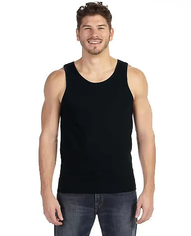 986 Anvil - Lightweight Fashion Tank in Black front view