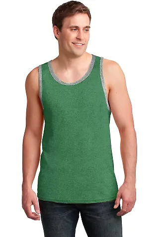 986 Anvil - Lightweight Fashion Tank in Hth grn/ hth gry front view