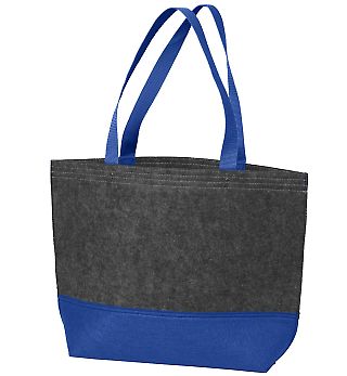 BG402M Port Authority® Medium Felt Tote in Ft char/royal front view