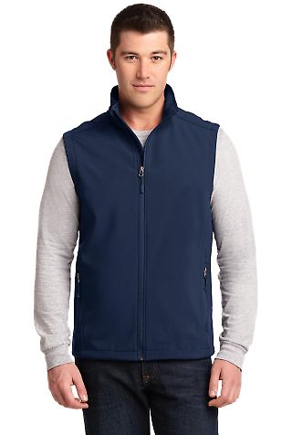 J325 Port Authority® Core Soft Shell Vest in Dress blue nvy front view