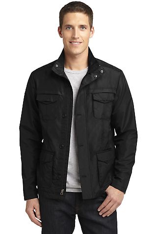 J326 Port Authority® Four-Pocket Jacket in Black front view