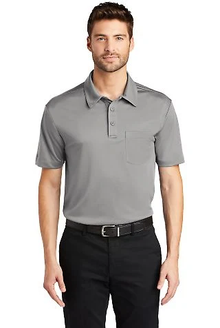 K540P Port Authority® Silk Touch™ Performance P in Gusty grey front view