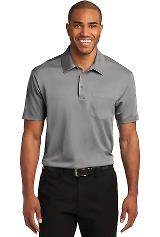 K540P Port Authority® Silk Touch™ Performance P Gusty Grey front view