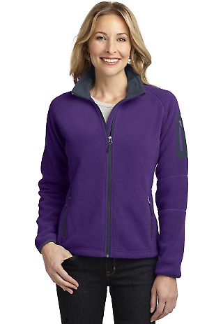 L229 Port Authority® Ladies Enhanced Value Fleece in Brt purp/batgy front view