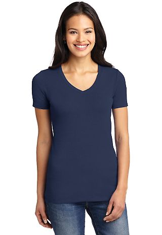 LM1005 Port Authority® Ladies Concept Stretch V-N in Dress blue nvy front view