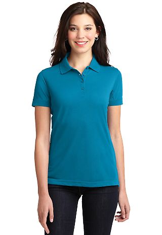 L567 Port Authority® Ladies 5-in-1 Performance Pi in Blue wake front view