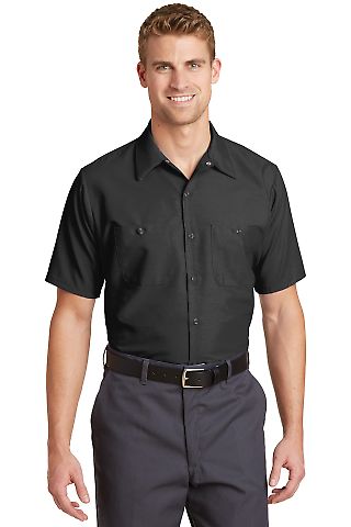 SP24 Red Kap - Short Sleeve Industrial Work Shirt in Charcoal front view