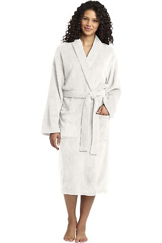 R102 Port Authority® Plush Microfleece Shawl Coll in Marshmallow front view