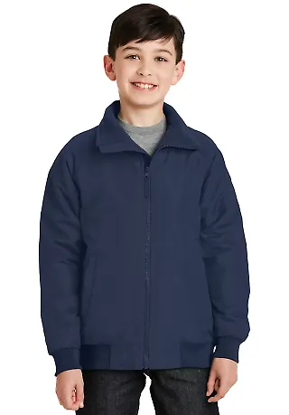 Y328 Port Authority® Youth Charger Jacket True Navy front view