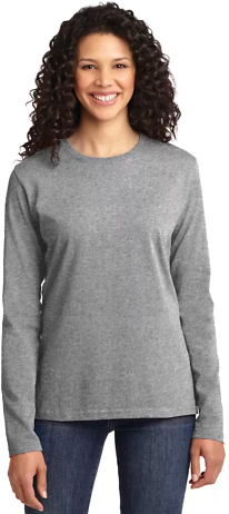 LPC54LS Port & Company® Ladies Long Sleeve 5.4-oz 100% Cotton T-Shirt