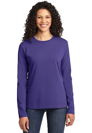 LPC54LS Port & Company® Ladies Long Sleeve 5.4-oz Purple front view