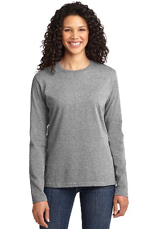 LPC54LS Port & Company® Ladies Long Sleeve 5.4-oz in Athletic heather