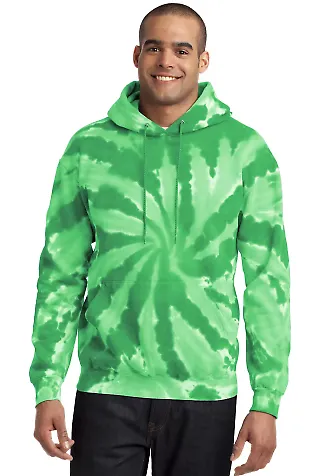 PC146 Port & Company® Essential Tie-Dye Pullover  Kelly front view