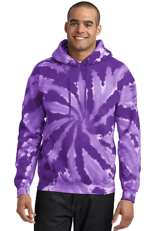 PC146 Port & Company® Essential Tie-Dye Pullover  Purple front view