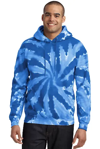 PC146 Port & Company® Essential Tie-Dye Pullover  Royal front view